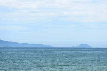 Naklejka na ściany i meble Morning sea landscape with views of the islands. Hoi An, Vietnam