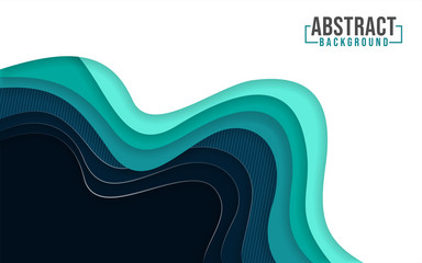 Modern abstract 3D background with paper cutouts style. Colorful modern template design