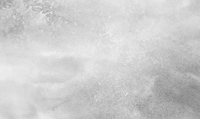 Abstract gray ink effect water color illustration. Black and white shades watercolor background. Grunge monochrome smeared grey aquarelle painted paper textured canvas for design, vintage card