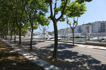 Platja d'Aro, Spain. Street view in summer