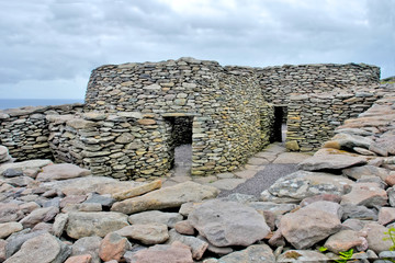Beehive Huts  situated on the Dingle Peninsula in County Kerry in the south-west of Ireland. © robnaw