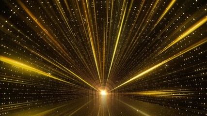 Gold Lights Stage Glitter Glamour Luxury Awards Show Glow Shining Ceremony 4K  Background