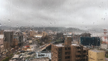 Fototapeta premium 雨の街