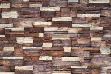  wall is made of artificial stone. background, texture