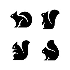 Set of Squirrel Logo. Icon design. Template elements