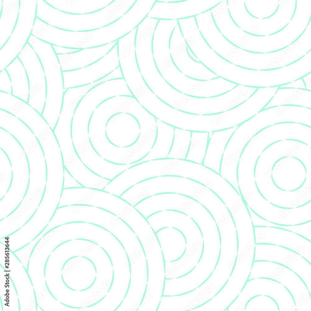 Poster Vector seamless background with geometric shapes. Modern pattern with circles.