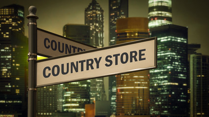 Street Sign to Country Store