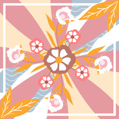 Abstract Silk Hijab Creative Scarf