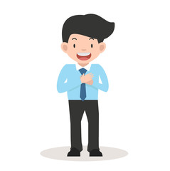 businessman Making a Promise folds arms on chest