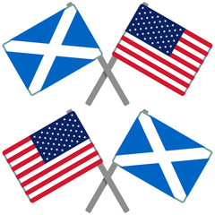 スコットランドとアメリカの旗