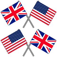 イギリスとアメリカの旗