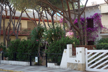Platja d'Aro, Spain. Street view in summer