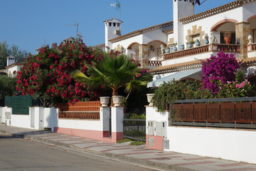 Naklejka premium Platja d'Aro, Spain. Street view in summer