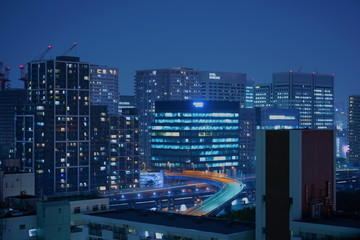 Fototapeta na wymiar 【東京都】品川シーサイドの夜景 / 【Tokyo】Night view of Shinagawa sea side