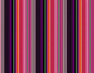 Blanket stripes seamless vector pattern. Background for Cinco de Mayo party decor or ethnic mexican fabric pattern with colorful stripes. Serape design