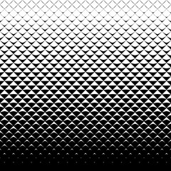 Abstract monochrome background with triangles. Seamless halftone pattern.
