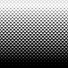 Abstract monochrome background with triangles. Seamless halftone pattern.