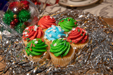 Christmas Cupcakes arranged for celebration