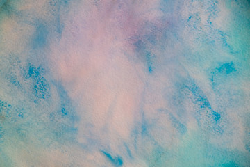 Abstract painted colorful watercolor background - blue, violet colors