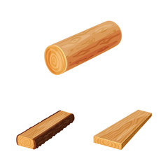 Vector illustration of signboard and wood logo. Collection of signboard and wooden stock symbol for web.