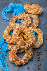 Traditional Turkish bagels.