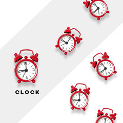 Alarm clock concept on monophonic background.