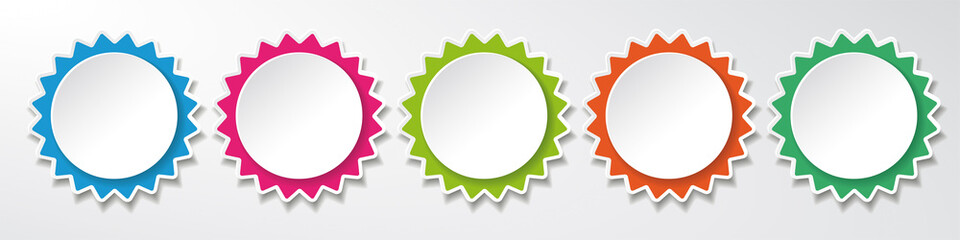 Colored Star Paper Stickers