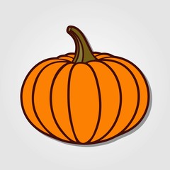 Pumpkin icon isolated on white background. Vector illustration