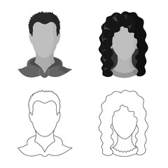 Vector design of professional and photo logo. Collection of professional and profile vector icon for stock.