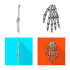 Vector illustration of medicine and clinic icon. Collection of medicine and medical vector icon for stock.