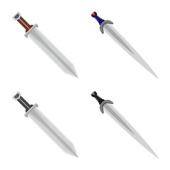 Isolated object of game and armor logo. Set of game and blade stock symbol for web.