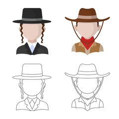 Vector illustration of imitator and resident icon. Collection of imitator and culture stock vector illustration.