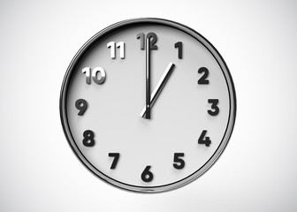 Clock 1 O’Clock Time 3D Render