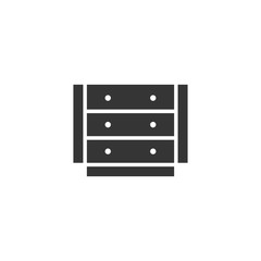 Drawer icon. Cabinet icon. New trendy drawer vector illustration icon. eps file file