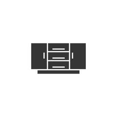 Cabinet icon. Cupboard icon. New trendy cabinet vector illustration symbol. eps file.