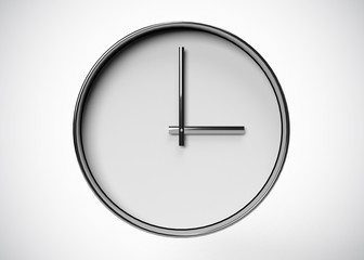 Clock 3 O’Clock Time 3D Render