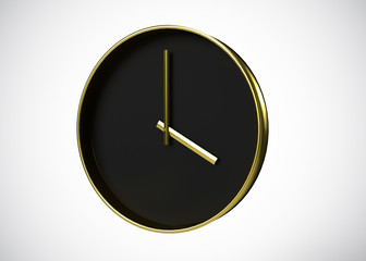 Clock 4 O’Clock Time 3D Render