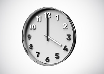 Clock 4 O’Clock Time 3D Render