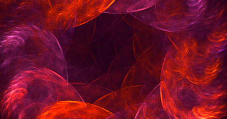 3D rendering abstract red fractal light background