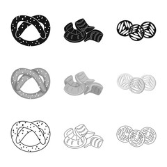 Vector design of Oktoberfest and bar symbol. Collection of Oktoberfest and cooking vector icon for stock.