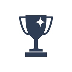 Trophy. Vector icon isolated on white background.