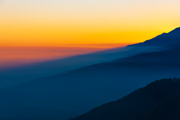 View from Mount Cesen in Italy