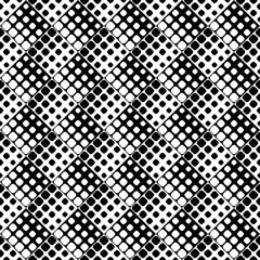 Seamless abstract square pattern background - black and white vector design from rounded squares