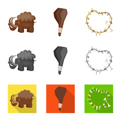 Isolated object of evolution and prehistory symbol. Collection of evolution and development stock vector illustration.