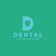 Letter D For Dental Clinic And Care Logo Vector Design Template. Protect and Medicine Icon. Modern And Clinical Symbol.