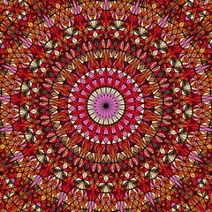 Geometrical pattern background - circular psychedelic abstract vector graphic design