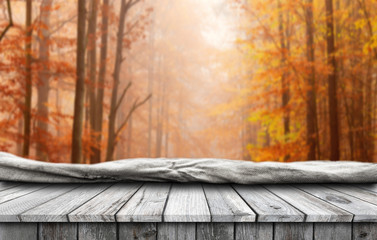 Empty old wooden table background