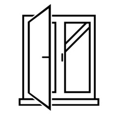 Window vector icon. architecture illustration symbol.
