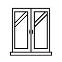 Window vector icon. architecture illustration symbol.