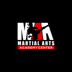 Martial Arts Logo Icon Design Karate muay thai Figther 